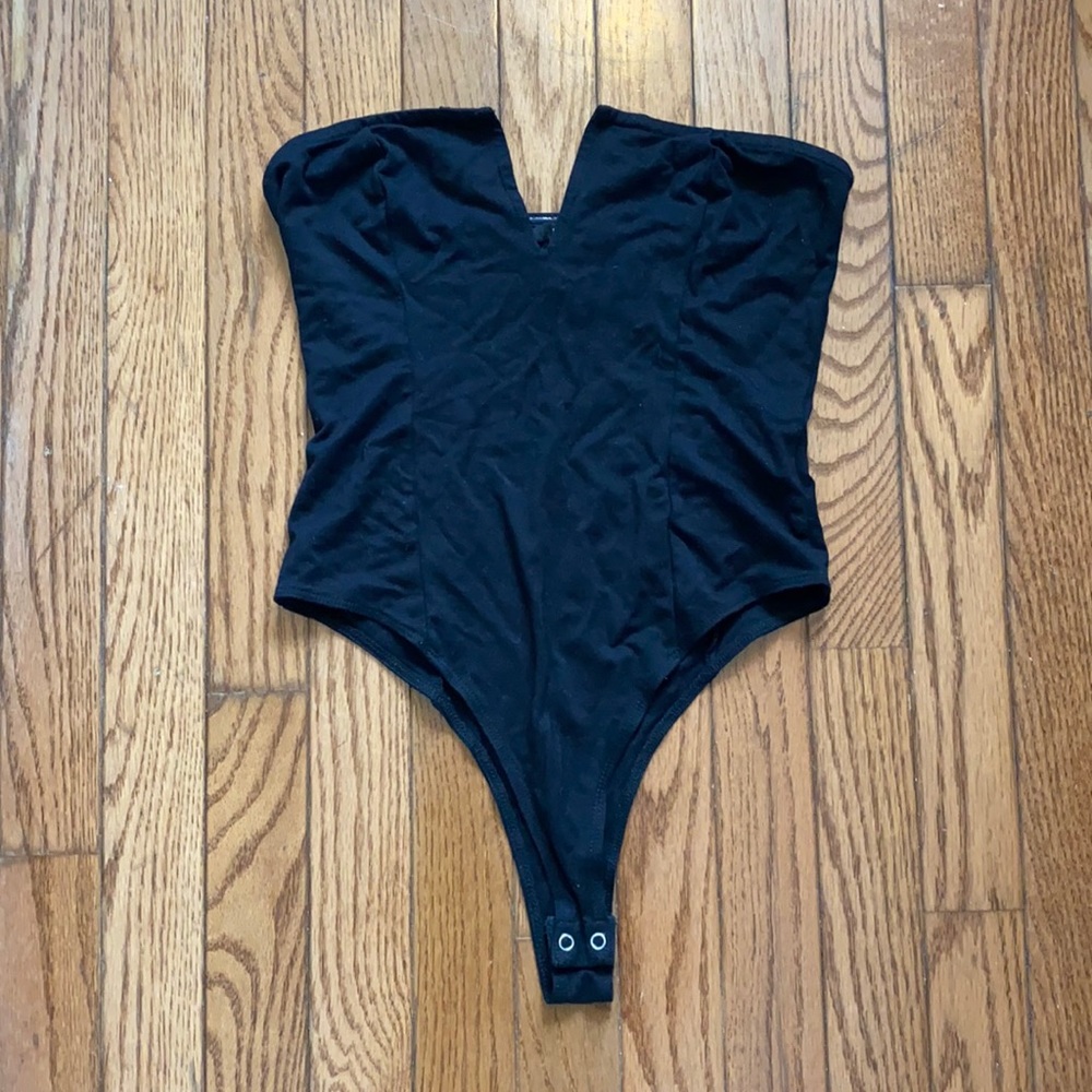 Forever 21 Black Strapless Bodysuit